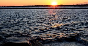 A sunset view from Sand Spit Park in Patchogue, NY.