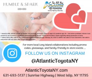 The promotional flyer for the Atlantic Toyota, Humble & Spark Valentines Day event.