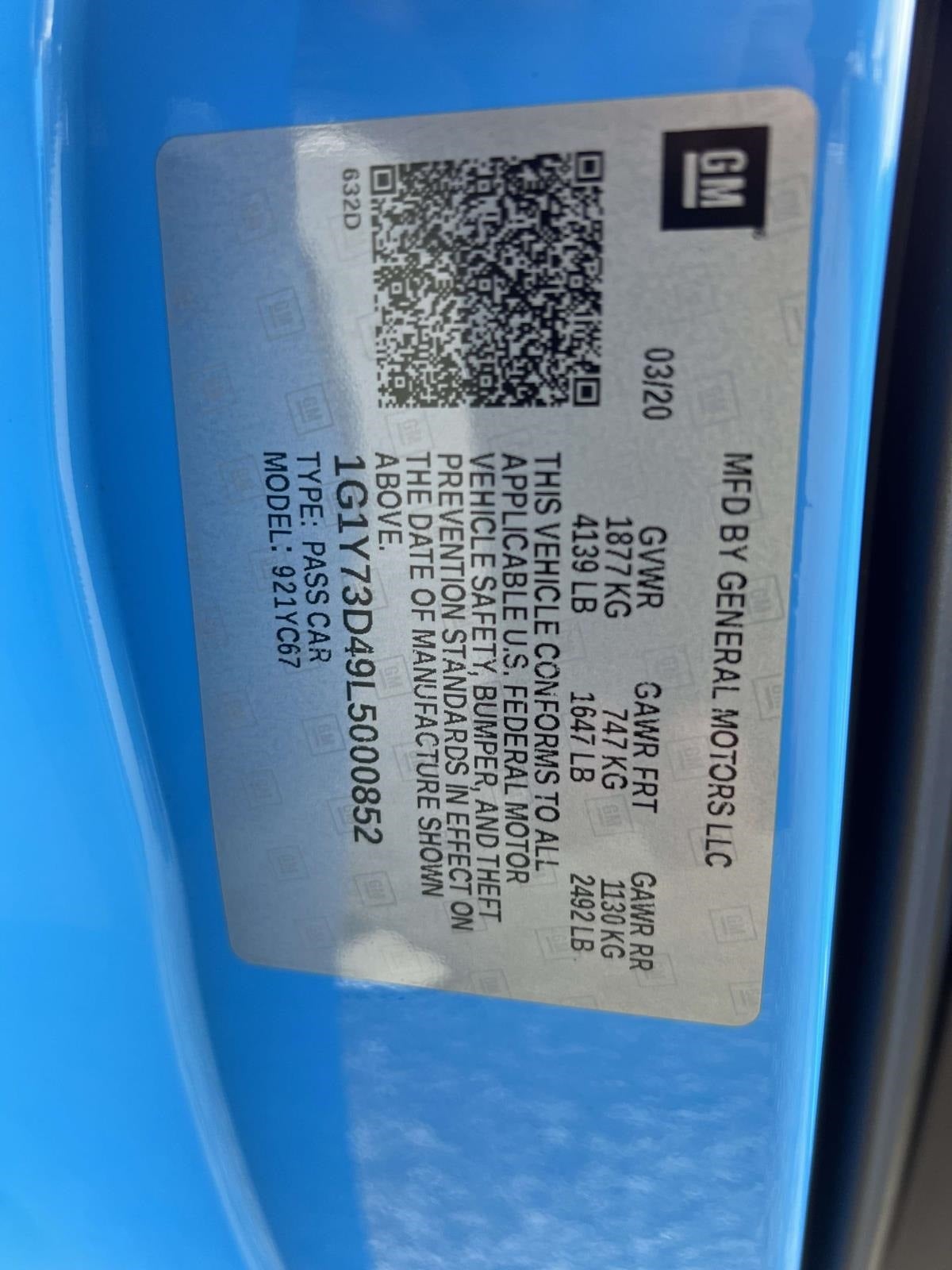 2020 Chevrolet Corvette 2LT