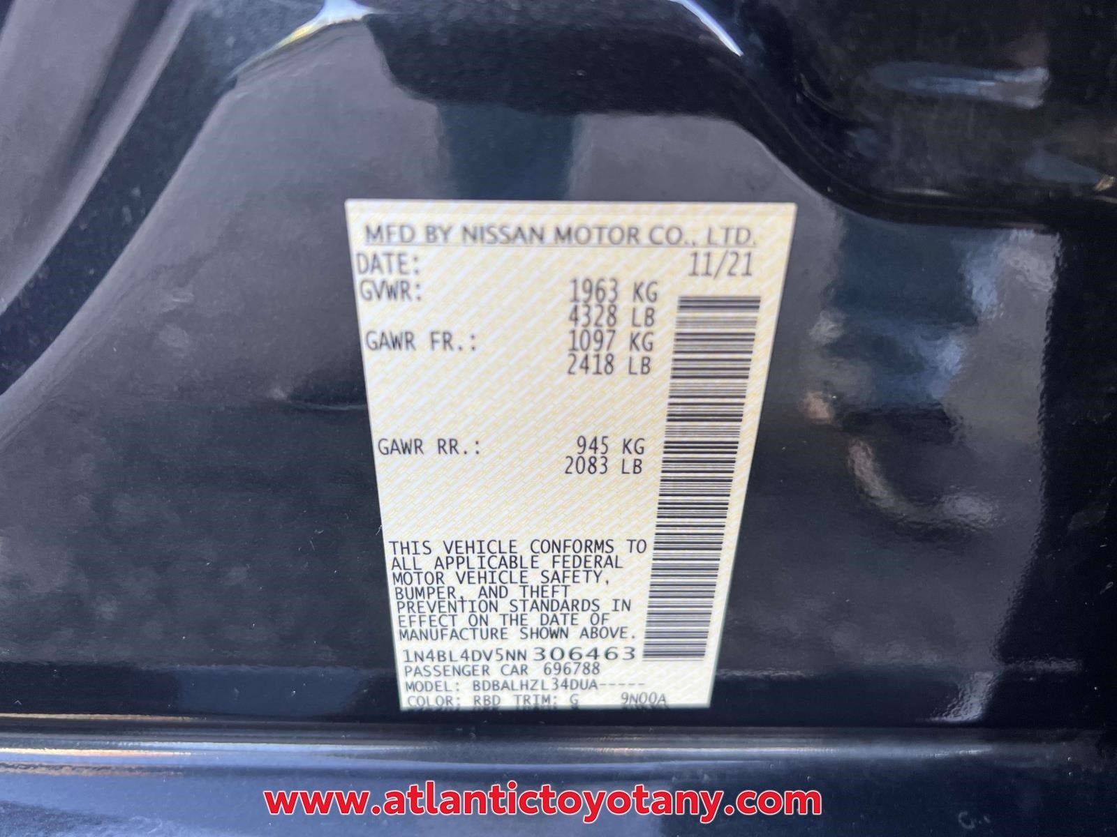 2022 Nissan Altima 2.5 SV