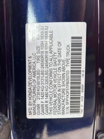 2023 Honda Ridgeline RTL