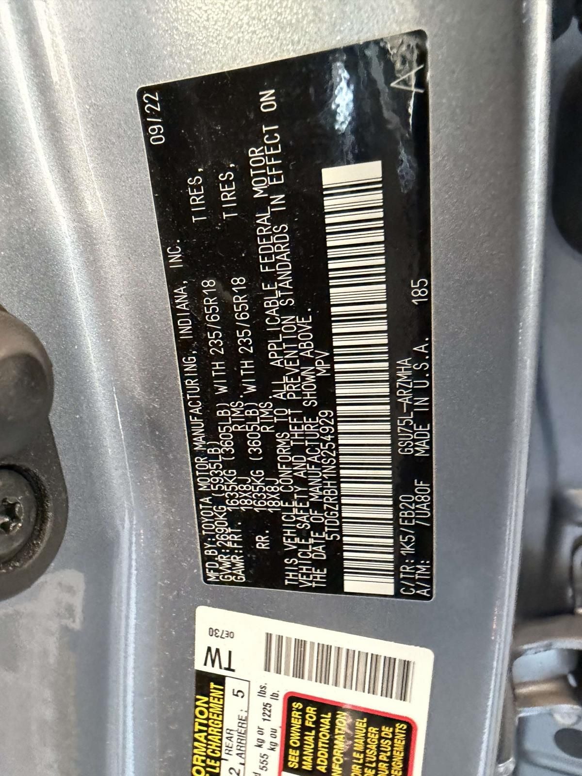 2022 Toyota Highlander XLE