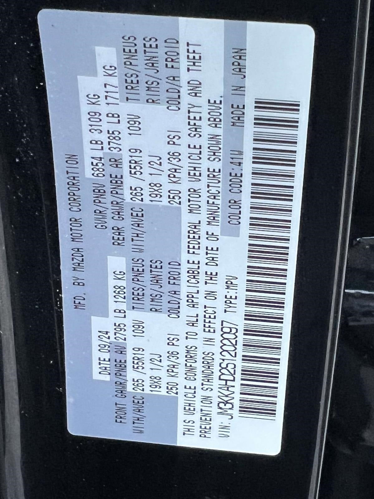 2025 Mazda Mazda CX-90 Select Package