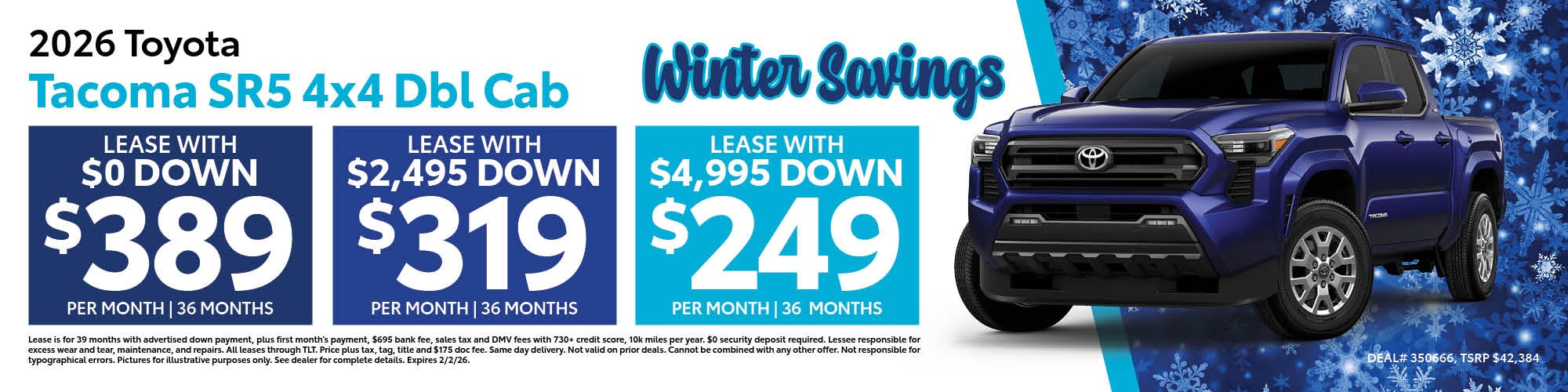 2026 Toyota Tacoma SR5 4x4 Dbl Cab