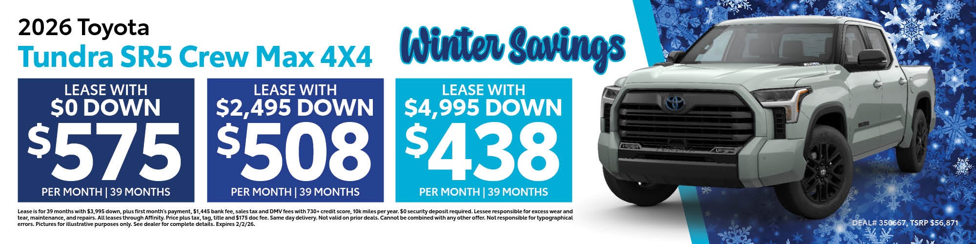 2026 Toyota Tundra SR5 Crew Max 4x4